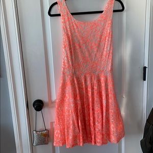 Guess bright pink/orange shift dress